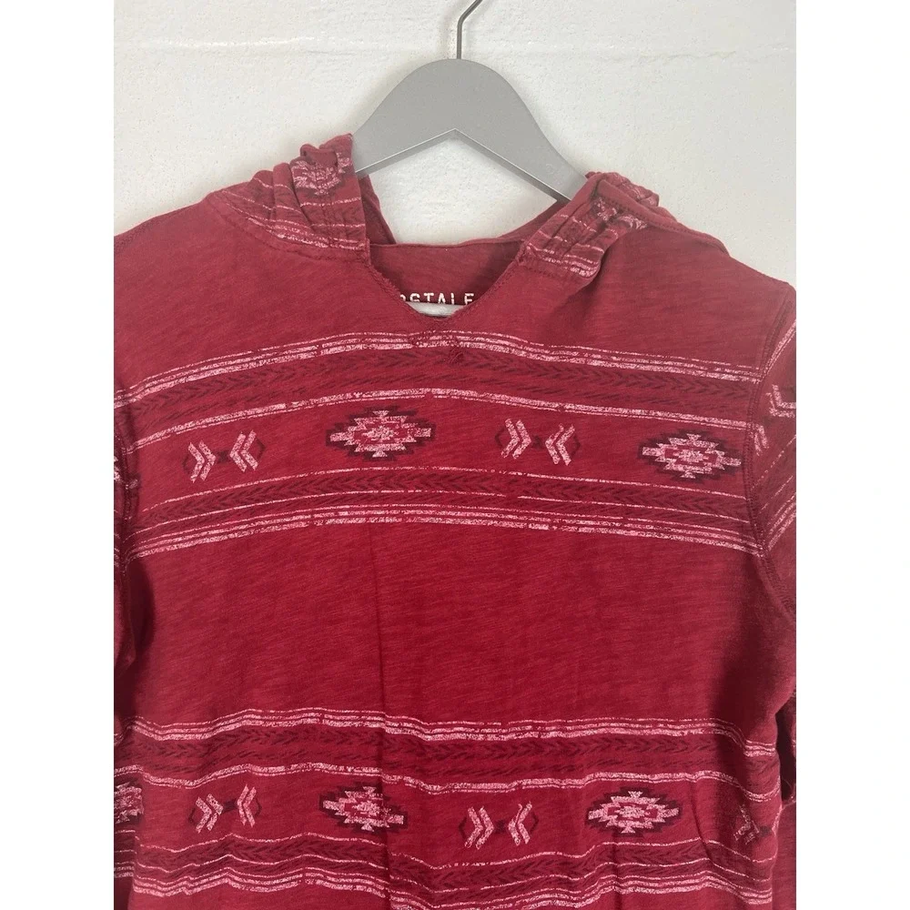 Aeropostale lightweight hoodie vintage Y2K men's small dark red southwest